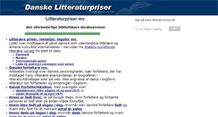 Desktop Screenshot of litteraturpriser.dk